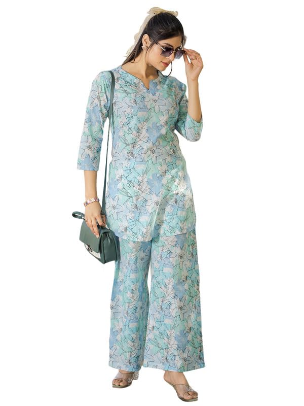 Tee Projekt Cotton Ethnic Wear Co Ord Set for Women | Travel Co Ord Set for Women