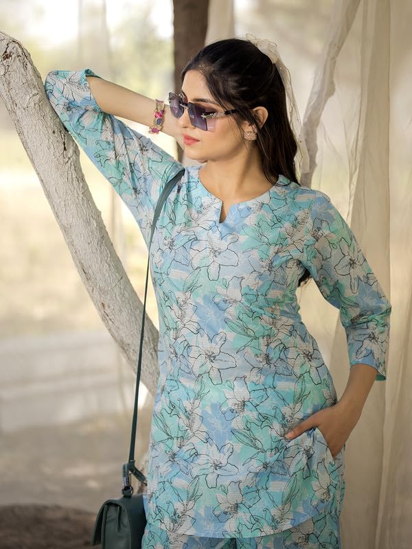 Tee Projekt Cotton Ethnic Wear Co Ord Set for Women | Travel Co Ord Set for Women