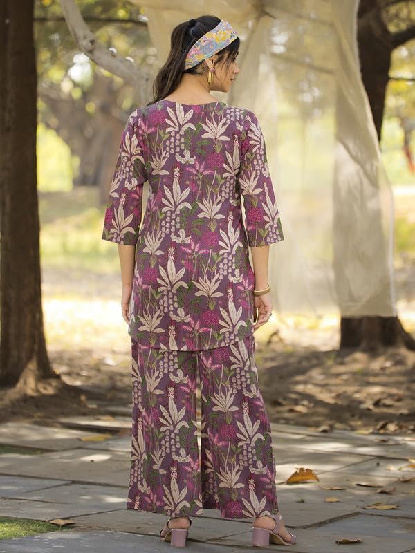 Tee Projekt Cotton Ethnic Wear Co Ord Set for Women | Travel Co Ord Set for Women