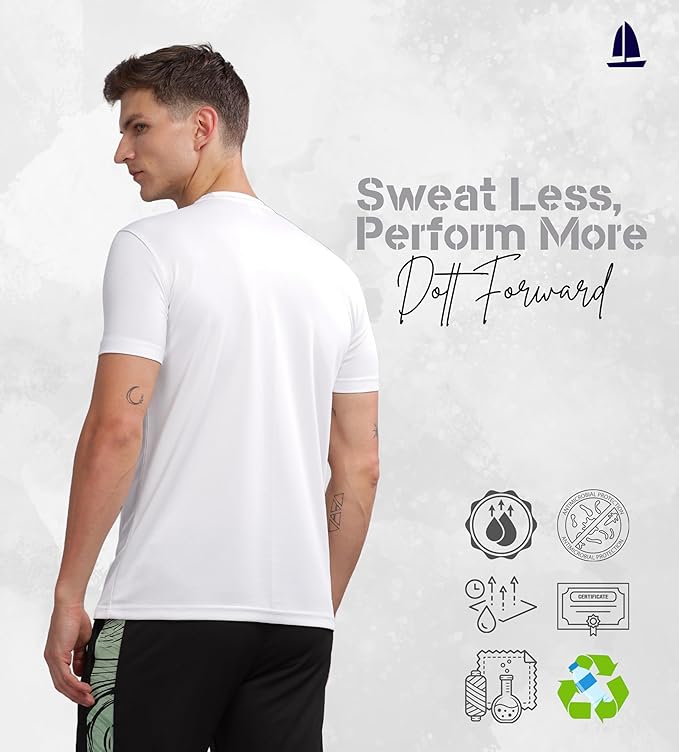 Men's Regular Fit Quick-Dry Active T-Shirt for Gym & Sports – Stylish, Comfortable, and Perfect for Workouts & Everyday Wear