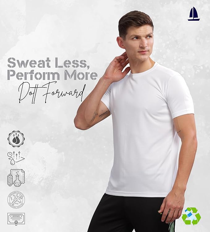Men's Regular Fit Quick-Dry Active T-Shirt for Gym & Sports – Stylish, Comfortable, and Perfect for Workouts & Everyday Wear