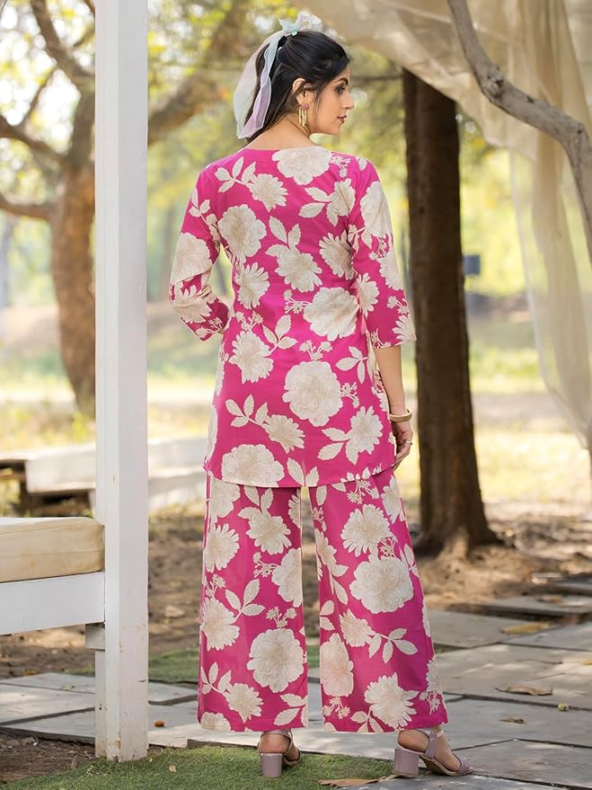Tee Projekt Cotton Ethnic Wear Co Ord Set for Women | Travel Co Ord Set for Women