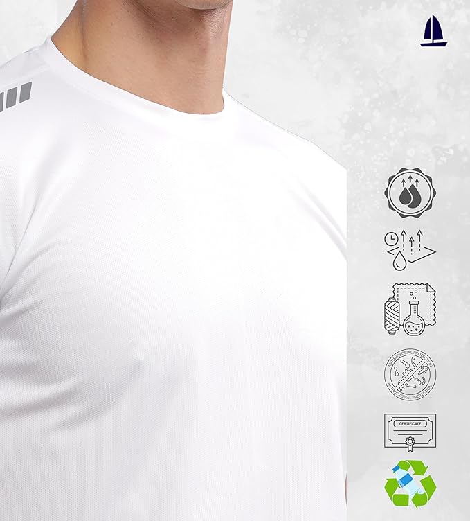 Men's Regular Fit Quick-Dry Active T-Shirt for Gym & Sports – Stylish, Comfortable, and Perfect for Workouts & Everyday Wear